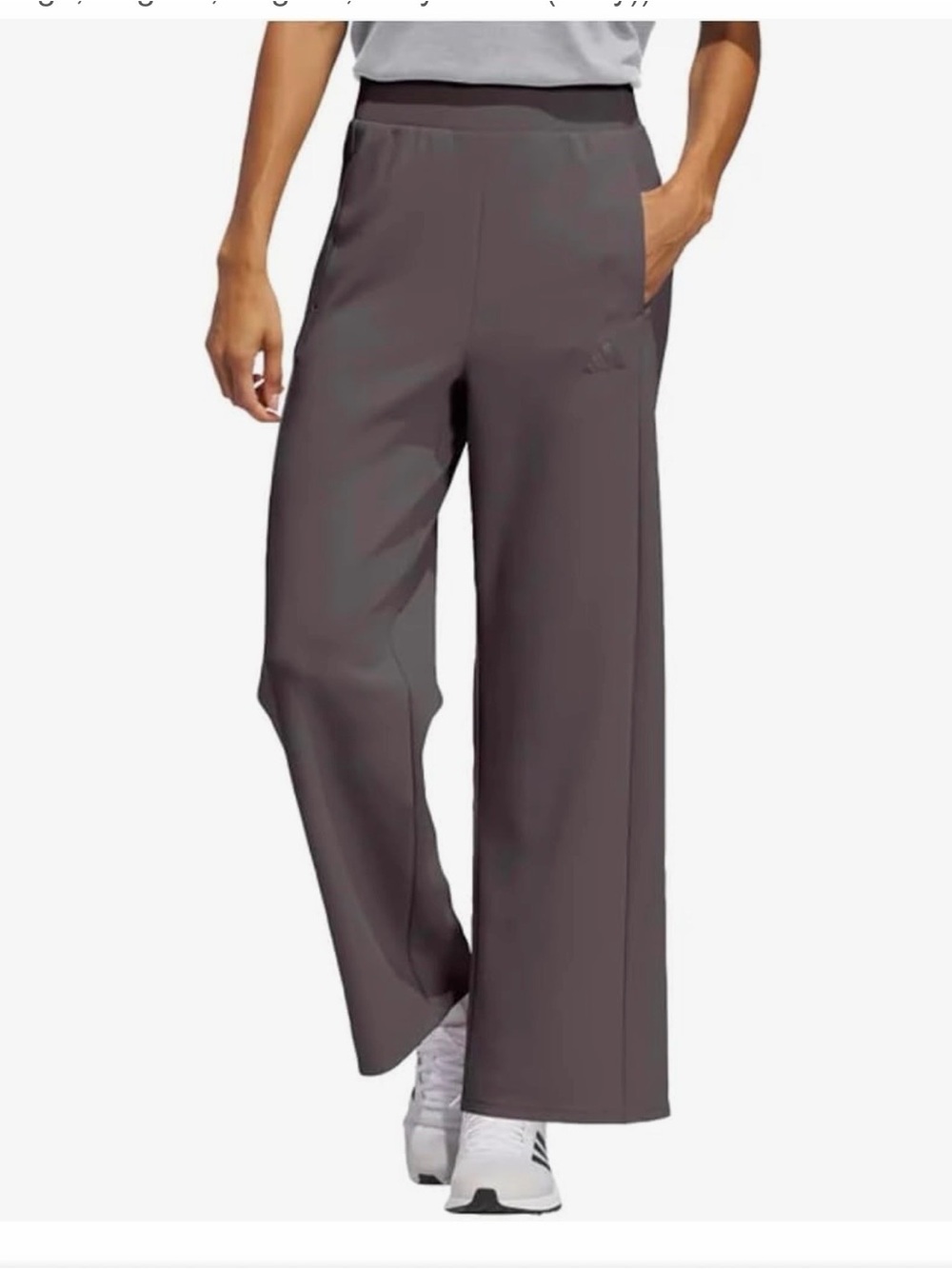 adidas Wide-Leg Women's Track Pants in brown